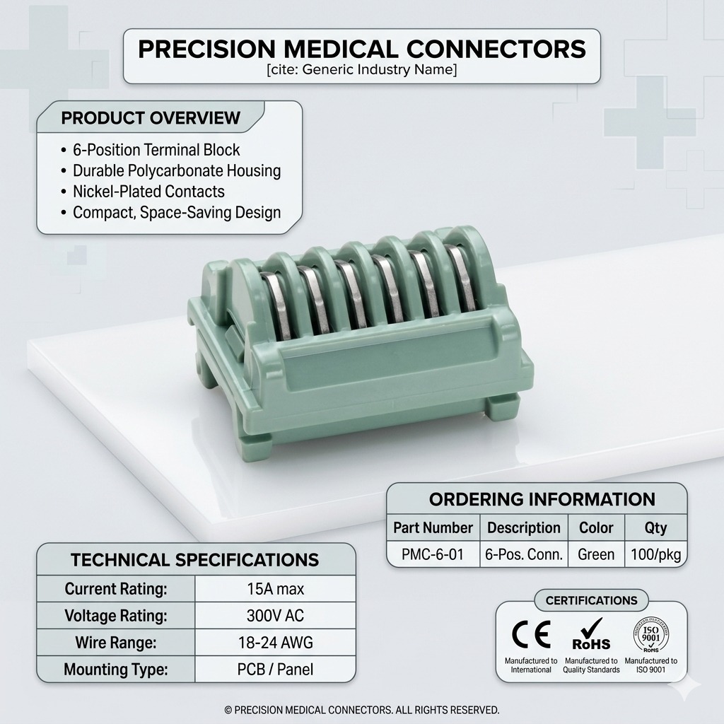 Precision Medical Connector PMC-6-01